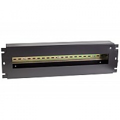 Voltage distribution panel 19" 3U, black