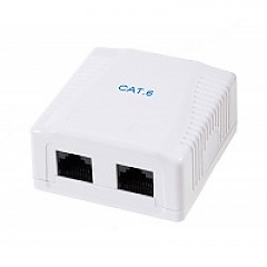 Cat. 6 UTP surface-mount box, 2x RJ-45