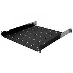 Shelf, 19", 450-610 mm, adjustable, 1U, black