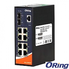 Managed switch, 8x 10/1000 RJ-45 + 2x100/1G/2.5G SFP, O/Open-Ring <30ms (ORing IGS-C3082GP)