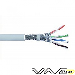 Cable S/FTP (PiMF) Wave Cables, cat.6A, grey, LS0H, 4x2x26 AWG, Cu, 305 m, stranded