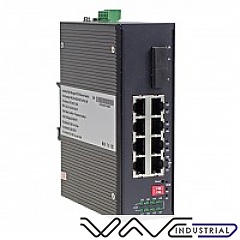 Managed industrial switch, 8x 100/1000 RJ-45 PoE, 2x 1000 SFP (Wave Industrial WO-IS-M2GF8GT-8POE-M)