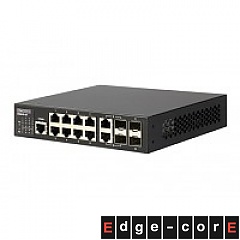 Managed switch,  8x 10/100/1000 RJ-45, 2x 100/1000 SFP, 2x Combo Gigabit, 19" (Edge-core ECS4100-12T)