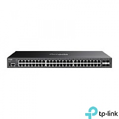 Managed switch, 48x 10/100/1000 RJ-45, 4 slide-in SFP+ 10G slot, 19" (TP-Link SG5452X)