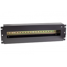 Voltage distribution panel 19" 3U, black