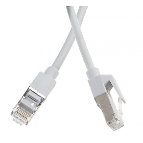 Patch cable S/FTP (PiMF) cat. 8,  0.25 m, grey