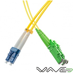 Patchcord E2000/APC-LC/UPC, SM, 9/125 duplex, G652D fiber, 1 m