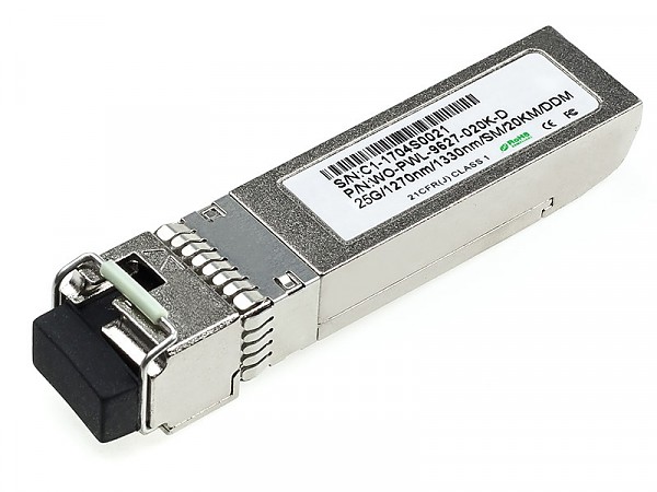 Module, SFP28 1x 25 Gbps LC SM,  20 km, WDM TX:1330nm, DDMI (Wave Optics, WO-28WL-25G33-010K-D) 