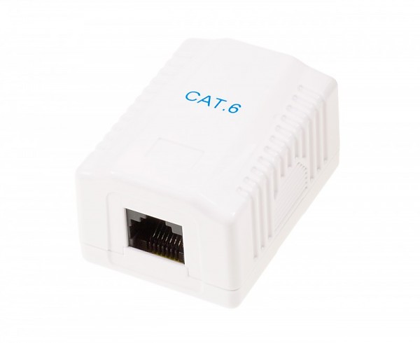 Cat. 6 UTP surface-mount box, 1x RJ-45 