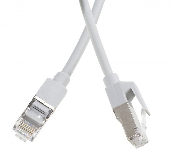 Patch cable S/FTP (PiMF) cat. 8,  0.25 m, grey 