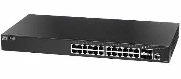 Smart switch, 24x 10/100/1000 RJ-45, 4 slide-in SFP, 19" (Edge-corE ECS2100-28T) 