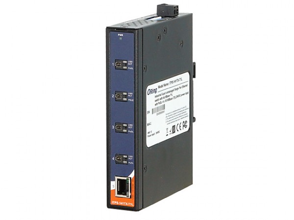 Unmanaged SPE switch, 4x 10 T1L + 1x 100 RJ-45 (ORing ITPS-141TX-T1L) 