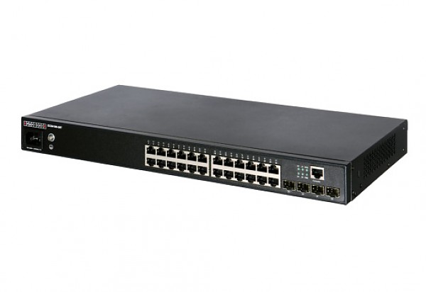 Managed switch,  24x 10/100/1000 RJ-45, 4x 100/1000 SFP ports (Edge-corE ECS4100-28T) 