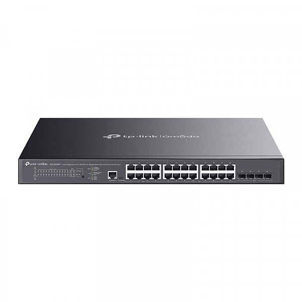 TP-Link SG3428XMPP, Managed switch,  24x 10/100/1000 RJ-45, 4 slide-in 10G SFP+ slot, PoE++, 19"