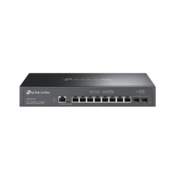 TP-Link SG3210X-M2, Managed switch,  8x 2,5G, 2 slide-in 10G SFP+ slot, 19"