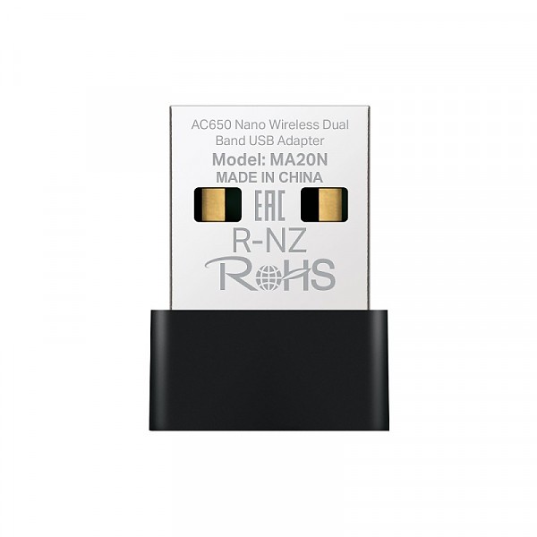 AC650 Wireless Dual Band USB 2.0 Nano Adapter (TP-Link Mercusys MA20N) 