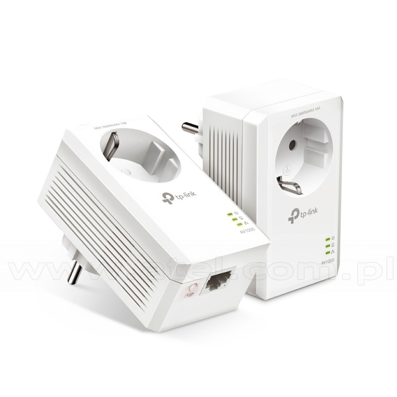 1000mbps Av1000 Wifi 047 Passthrough Powerline Starter Kit Tp Link Tl Pa7017p Kit